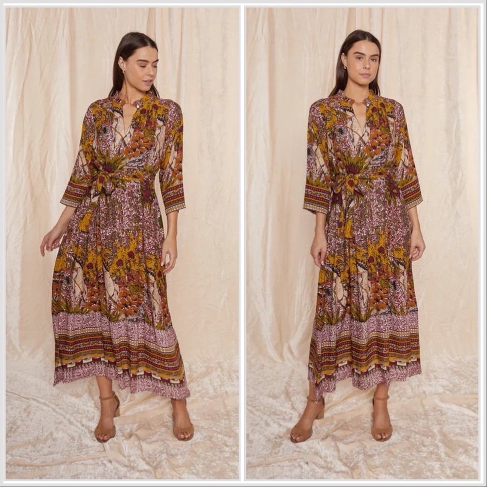 NWT Anthropologie RAGA Fleri Tiered Maxi Dress sz M - Picture 1 of 15